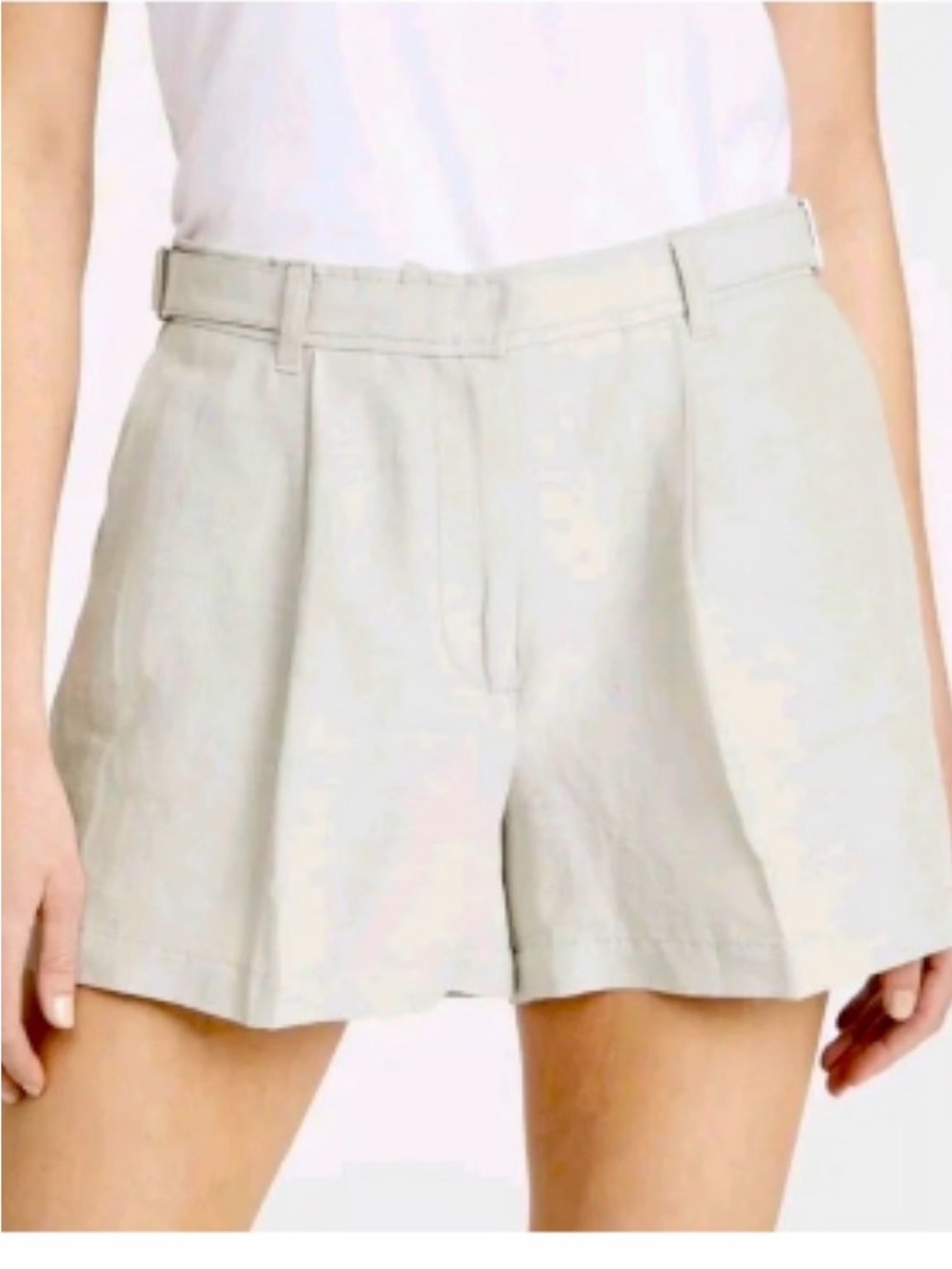 ATM Anthony Thomas Melillo  High-Rise Pleated Shorts Frost 4 $275